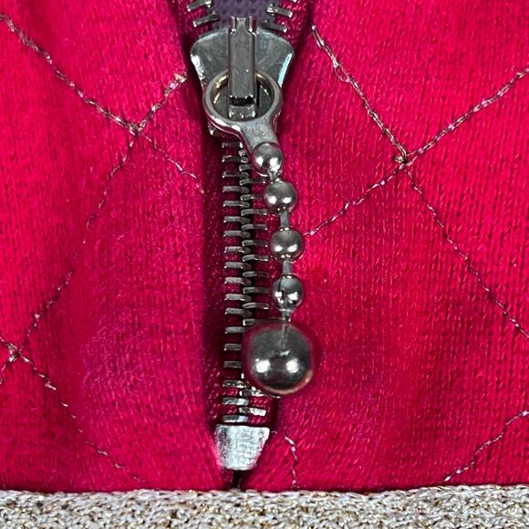 St. John Sport by Marie by Marie Gray 1/4 Zip Red Pullover Sweatshirt Size P - Picture 4 of 13